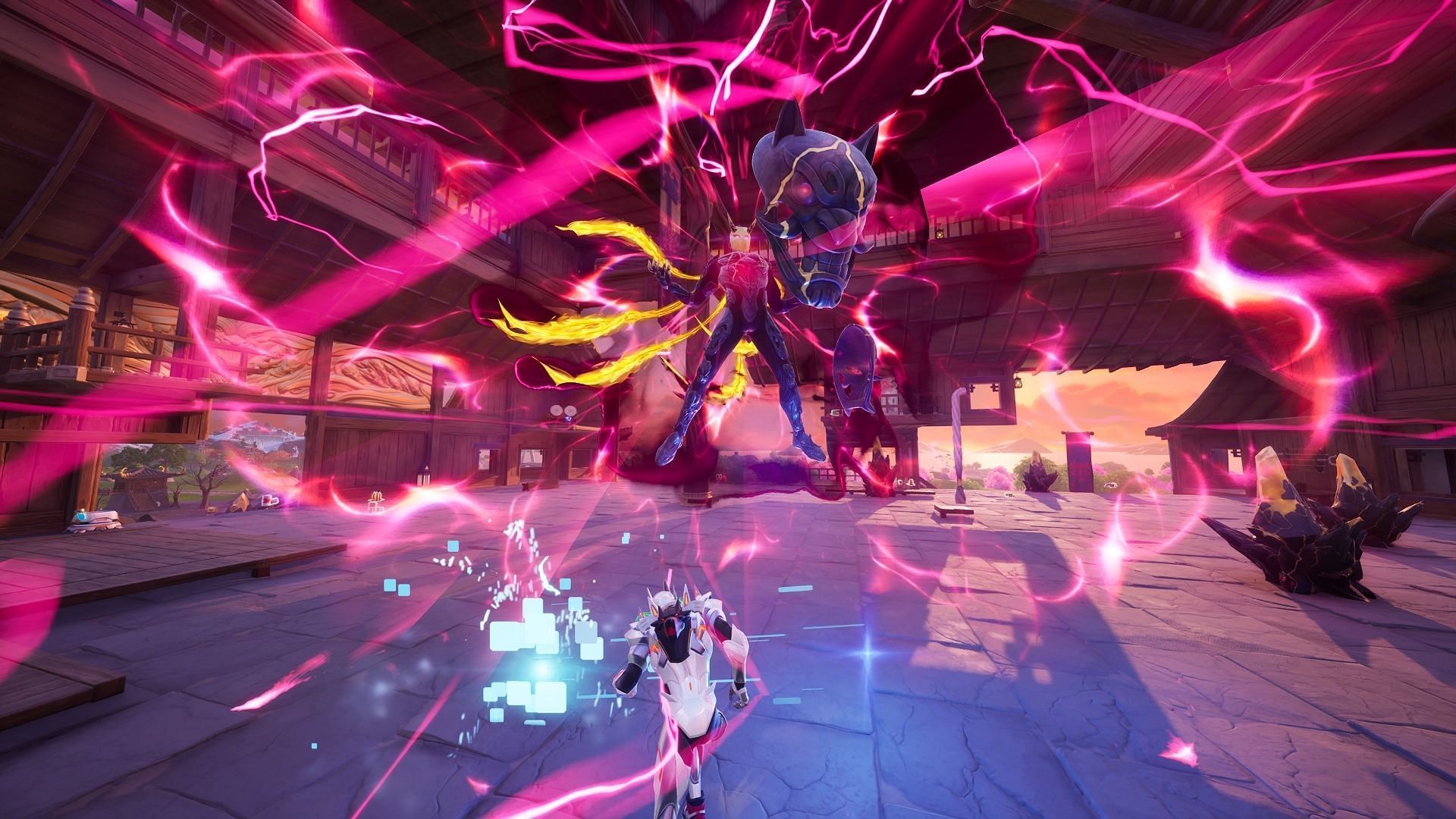 You will need to lower his shields to defeat Daigo in Fortnite Chapter 6 Season 3 (Image via Sportskeeda Gaming || Epic Games)